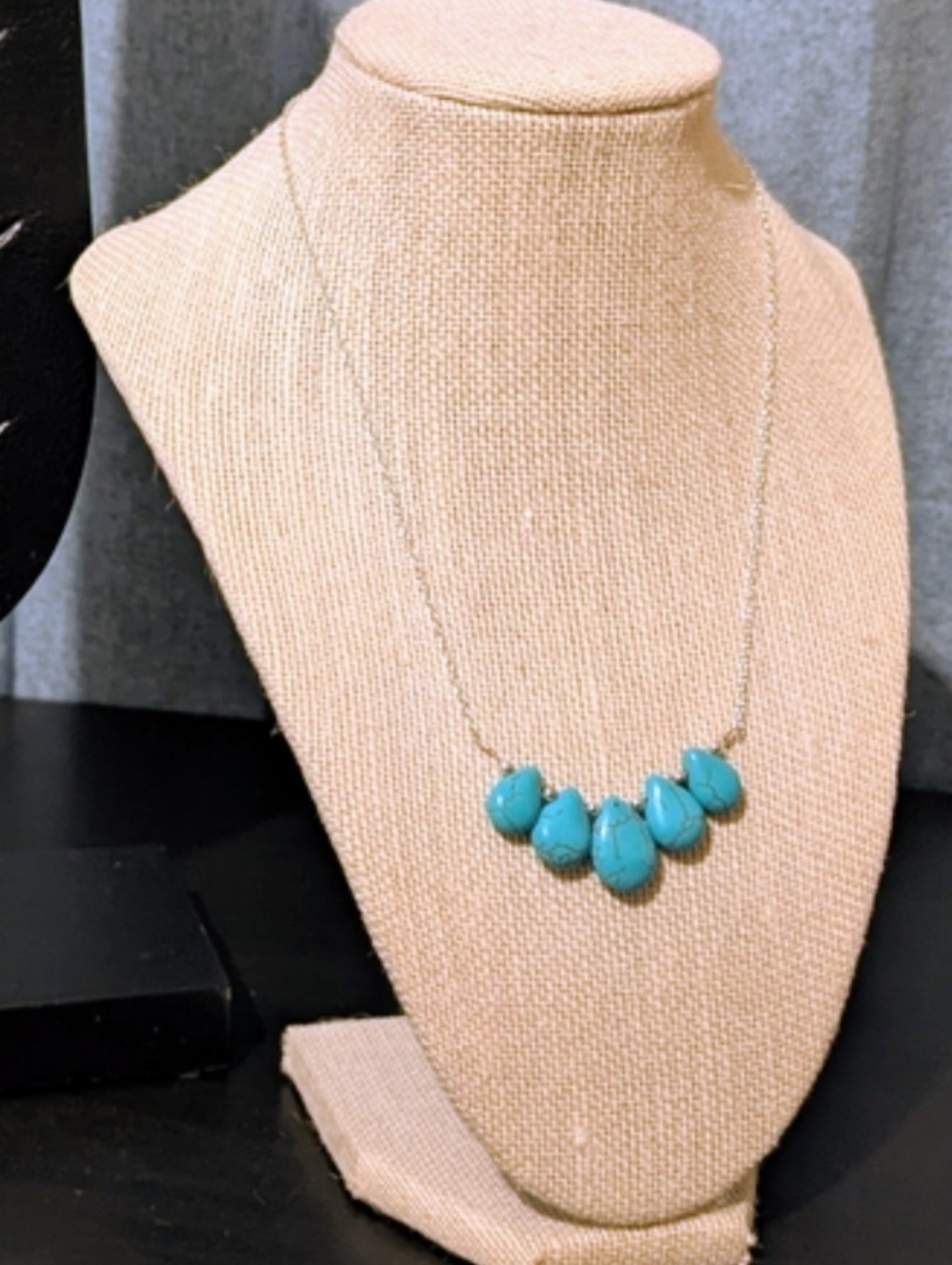 925 Turquoise Necklace. 16"